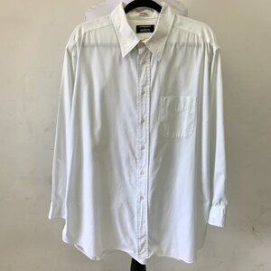 Gitman Brothers Men's White Oxford Long Sleeve Button Down Shirt Size 18 / 33